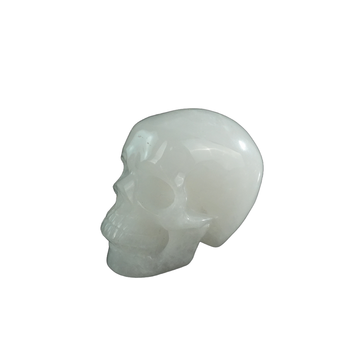 3.0" Angolan Quartz Crystal Skull Carving - Hand Carved Decor