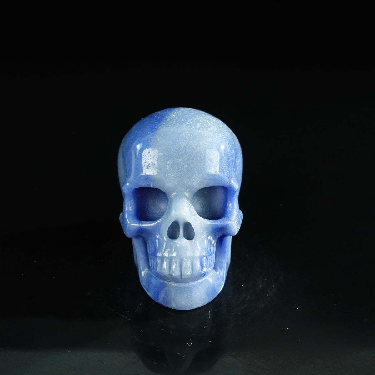 3.0" Blue Aventurine Crystal Skull Carving - Unique Piece #BA01