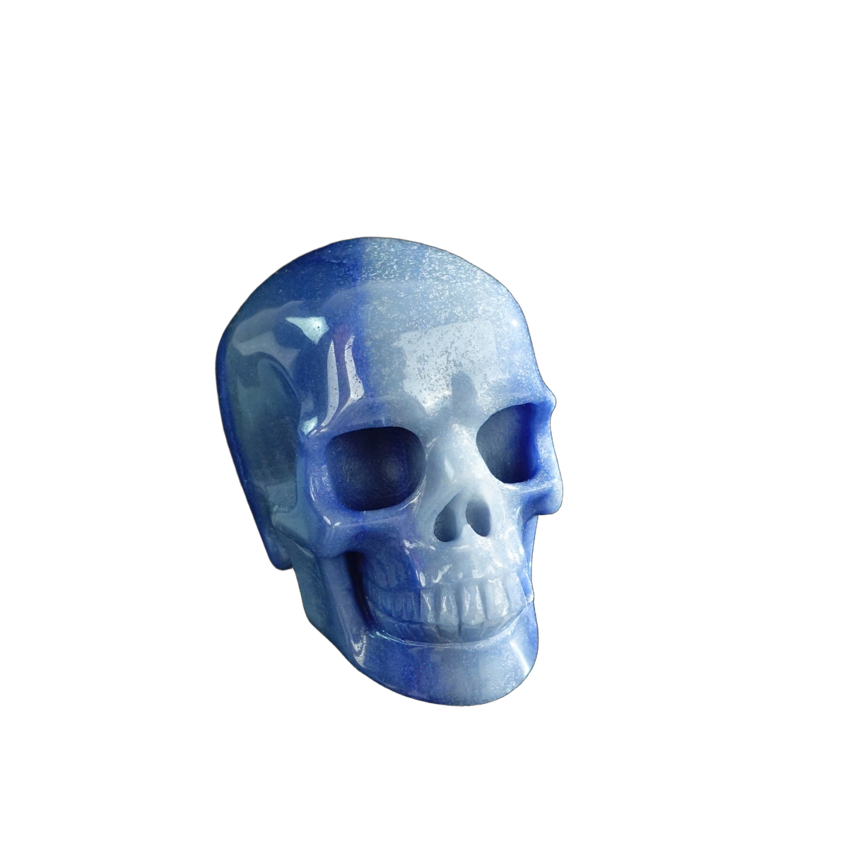3.0" Blue Aventurine Crystal Skull Carving - Unique Piece #BA01