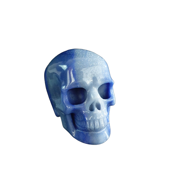 3.0" Blue Aventurine Crystal Skull Carving - Unique Piece #BA01 - alternate view
