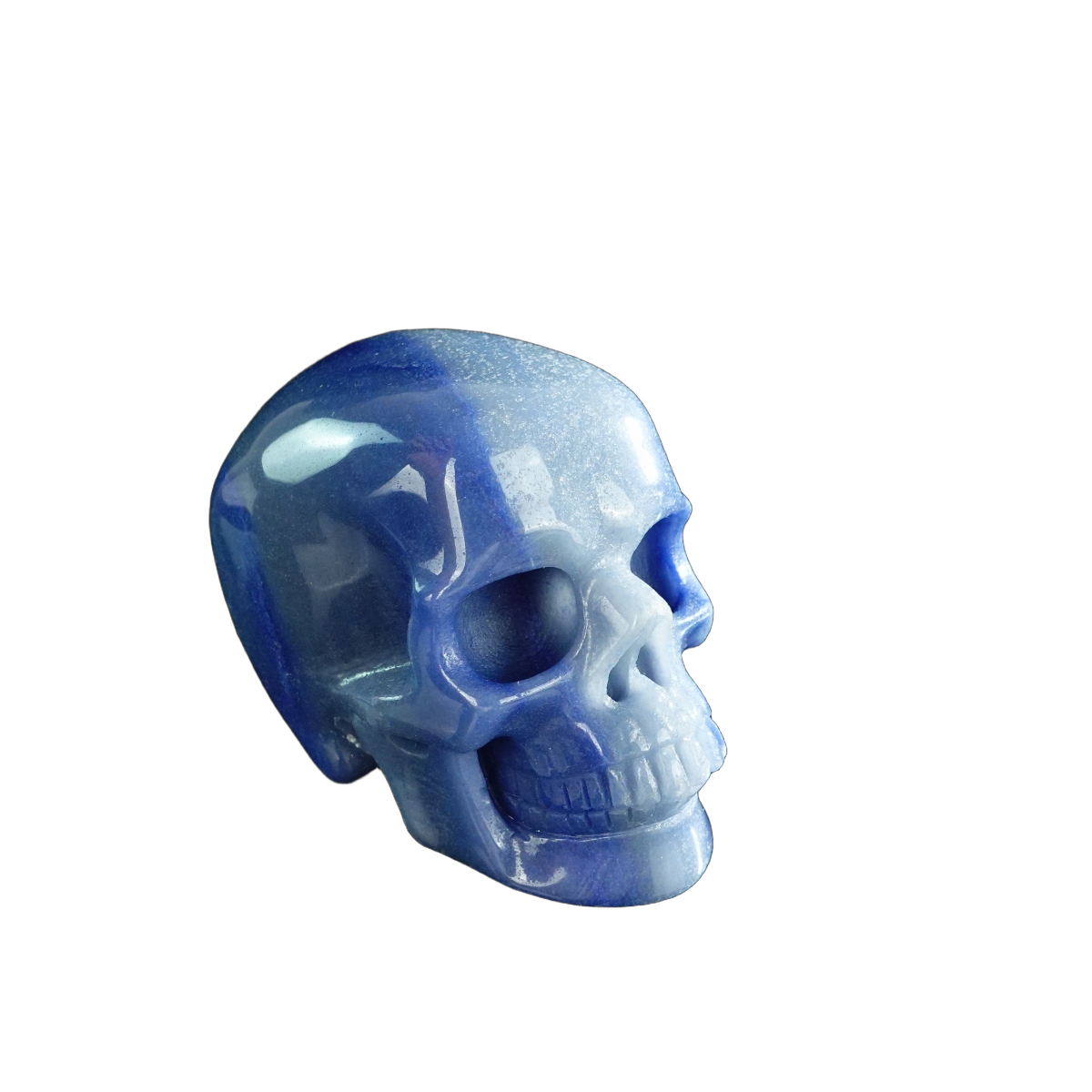 3.0" Blue Aventurine Crystal Skull Carving - Unique Piece #BA01