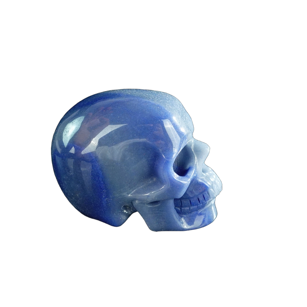 3.0" Blue Aventurine Crystal Skull Carving - Unique Piece #BA01