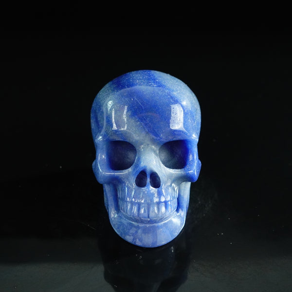 3.0" Blue Aventurine Crystal Skull Carving - Unique Piece #BA03