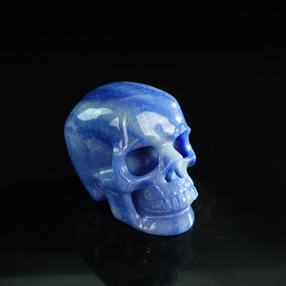 3.0" Blue Aventurine Crystal Skull Carving - Unique Piece #BA03