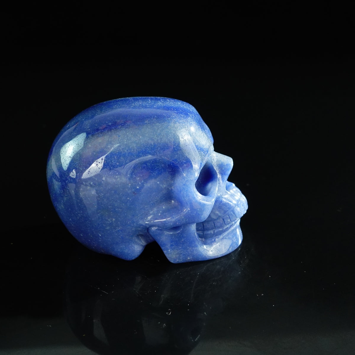 3.0" Blue Aventurine Crystal Skull Carving - Unique Piece #BA03