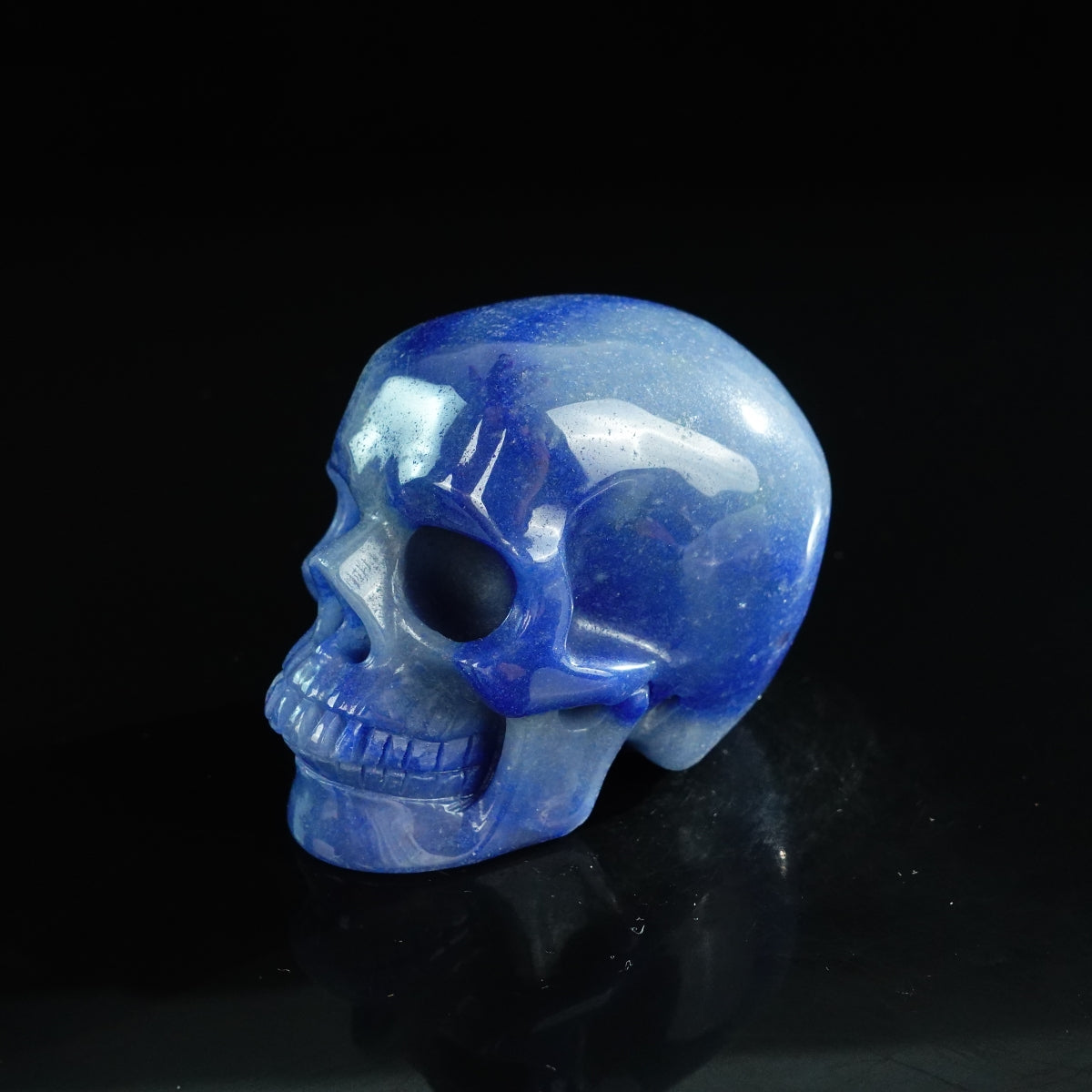 3.0" Blue Aventurine Crystal Skull Carving - Unique Piece #BA03