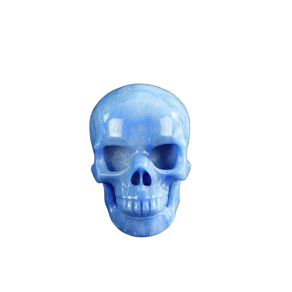 3.0" Blue Aventurine Crystal Skull Carving - Unique Piece #BA04