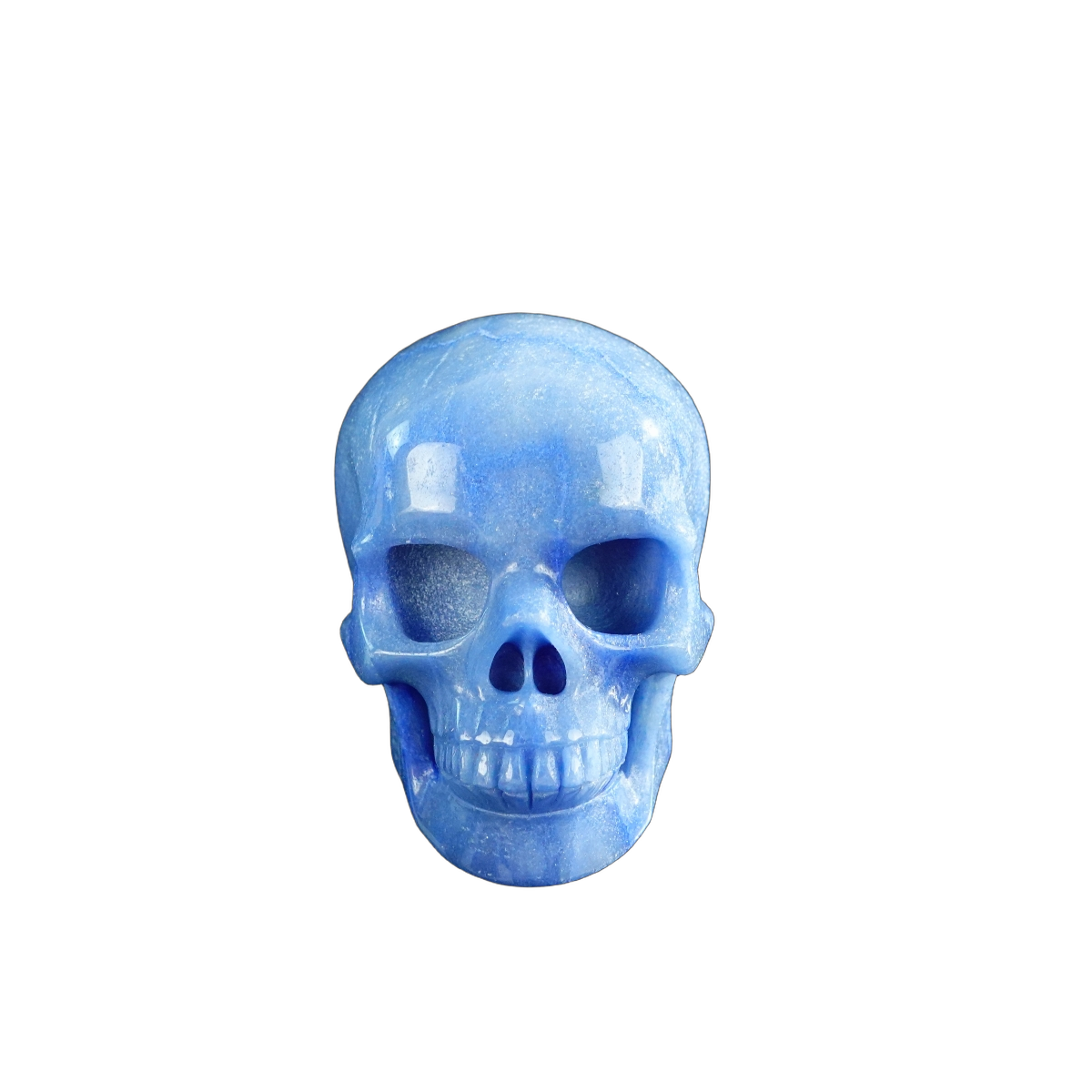 3.0" Blue Aventurine Crystal Skull Carving - Unique Piece #BA04