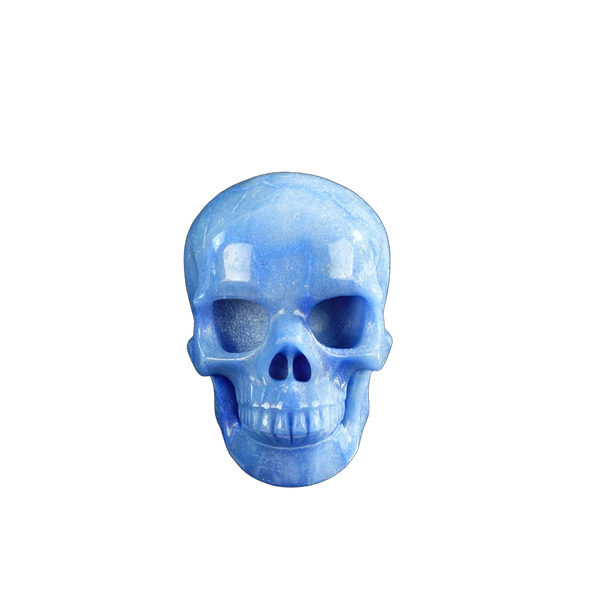 3.0" Blue Aventurine Crystal Skull Carving - Unique Piece #BA04