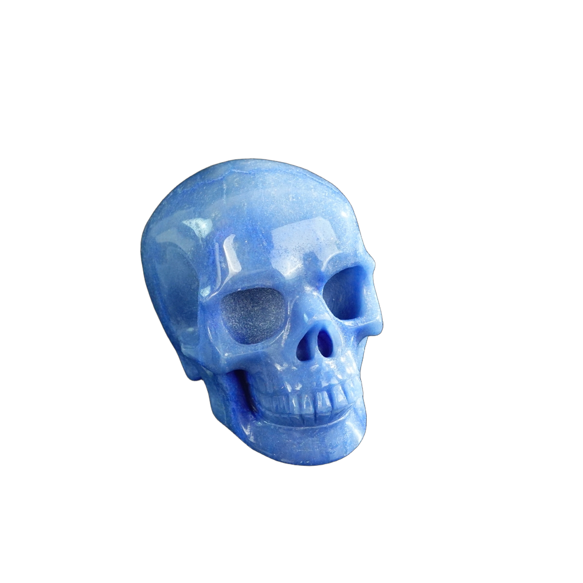 3.0" Blue Aventurine Crystal Skull Carving - Unique Piece #BA04