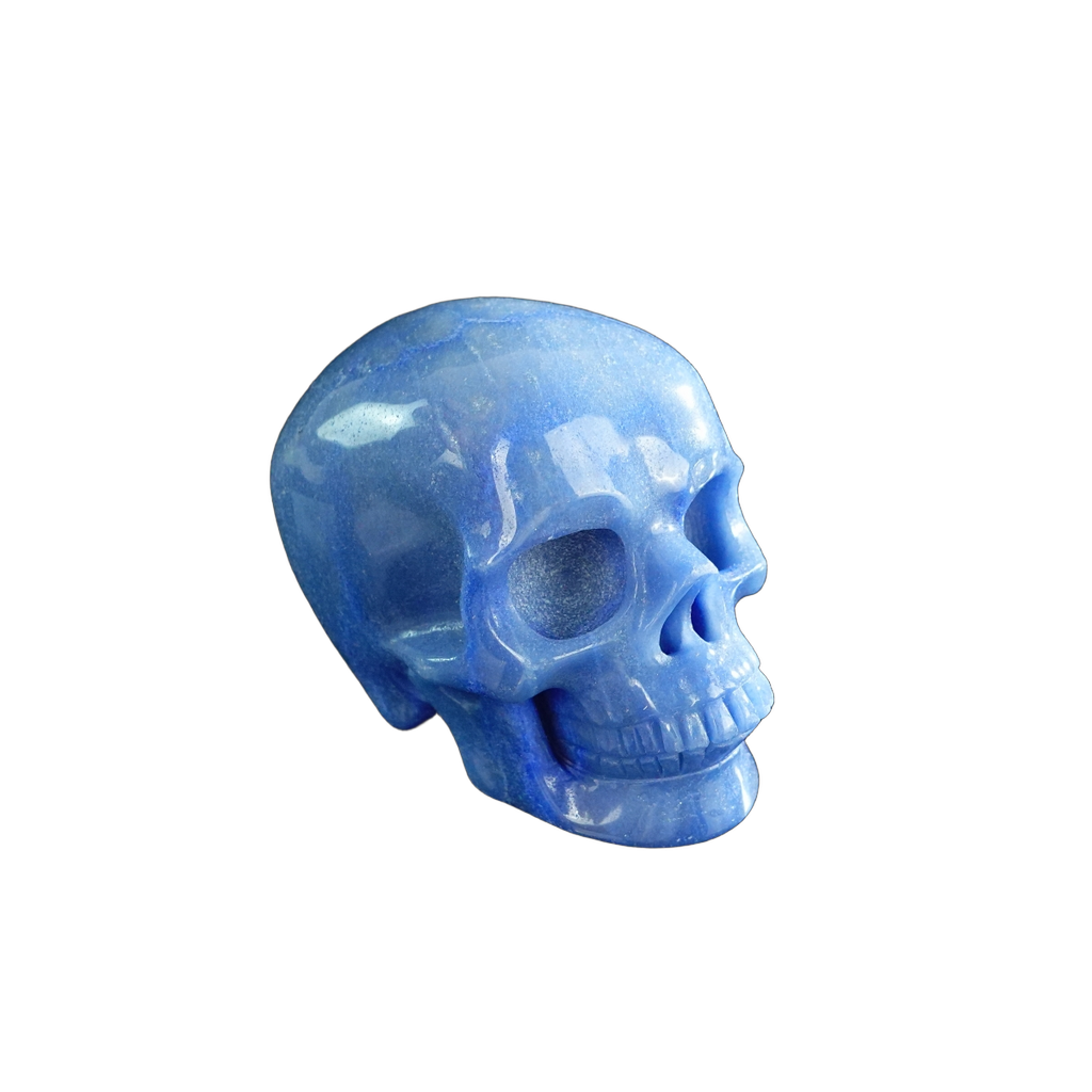 3.0" Blue Aventurine Crystal Skull Carving - Unique Piece #BA04