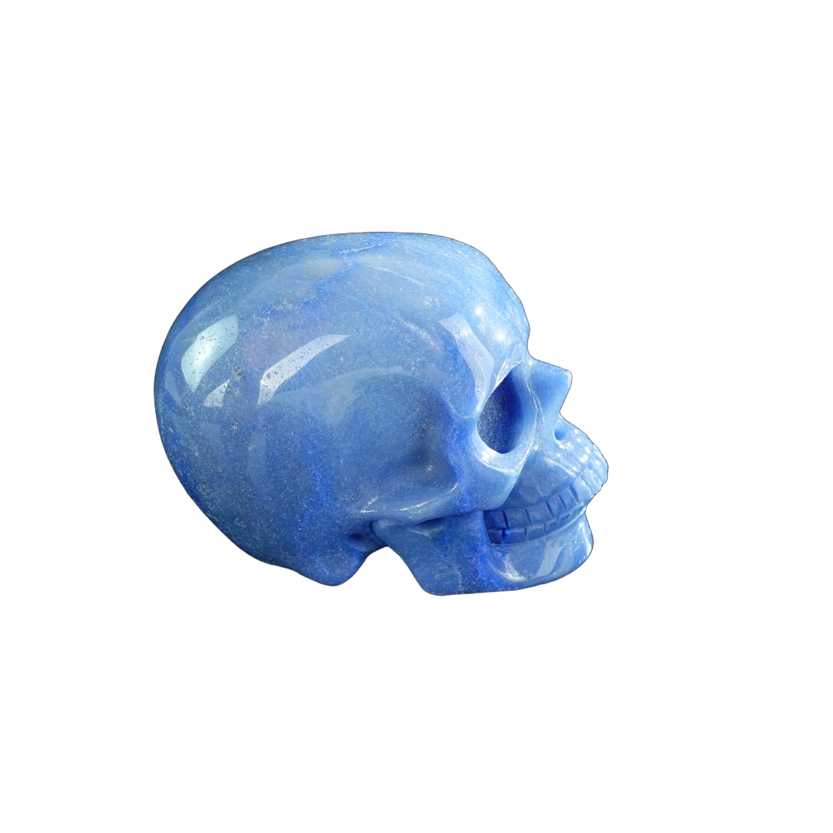 3.0" Blue Aventurine Crystal Skull Carving - Unique Piece #BA04