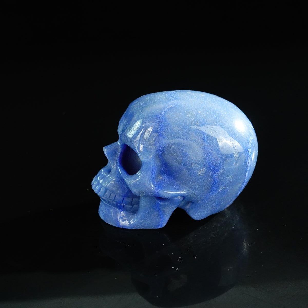 3.0" Blue Aventurine Crystal Skull Carving - Unique Piece #BA04