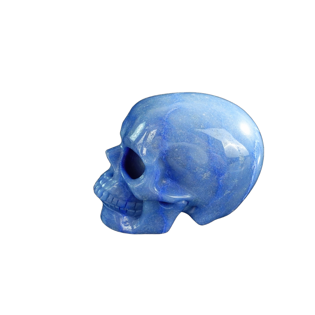 3.0" Blue Aventurine Crystal Skull Carving - Unique Piece #BA04