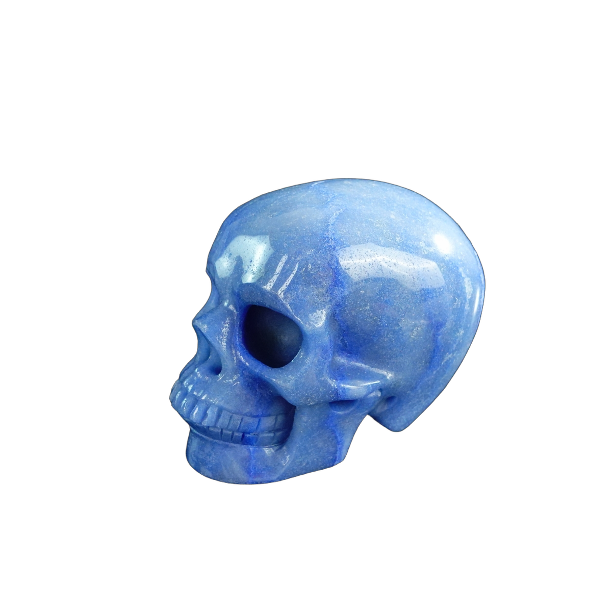 3.0" Blue Aventurine Crystal Skull Carving - Unique Piece #BA04