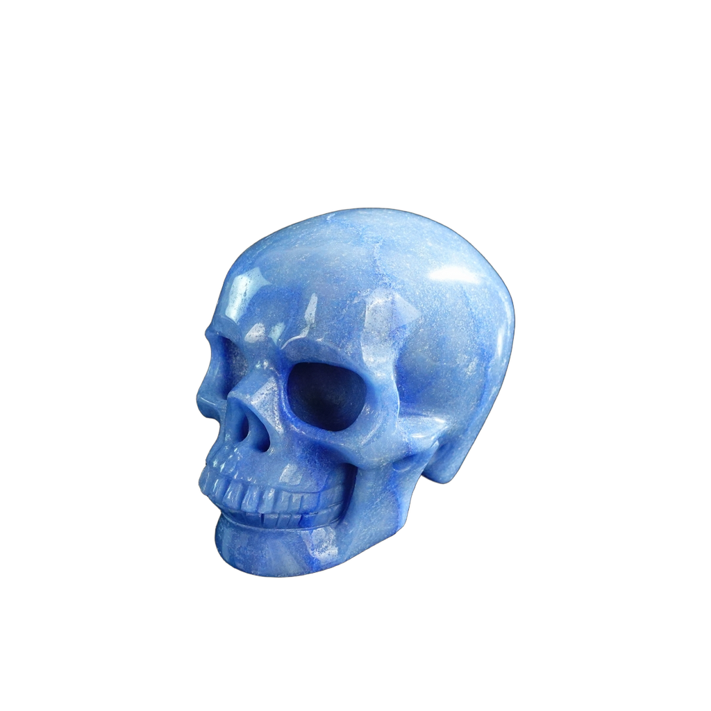 3.0" Blue Aventurine Crystal Skull Carving - Unique Piece #BA04