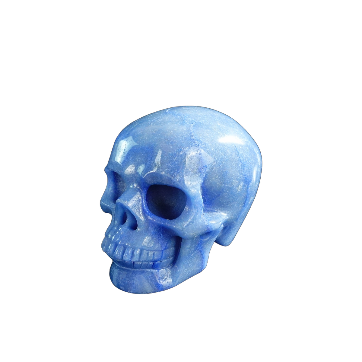 3.0" Blue Aventurine Crystal Skull Carving - Unique Piece #BA04