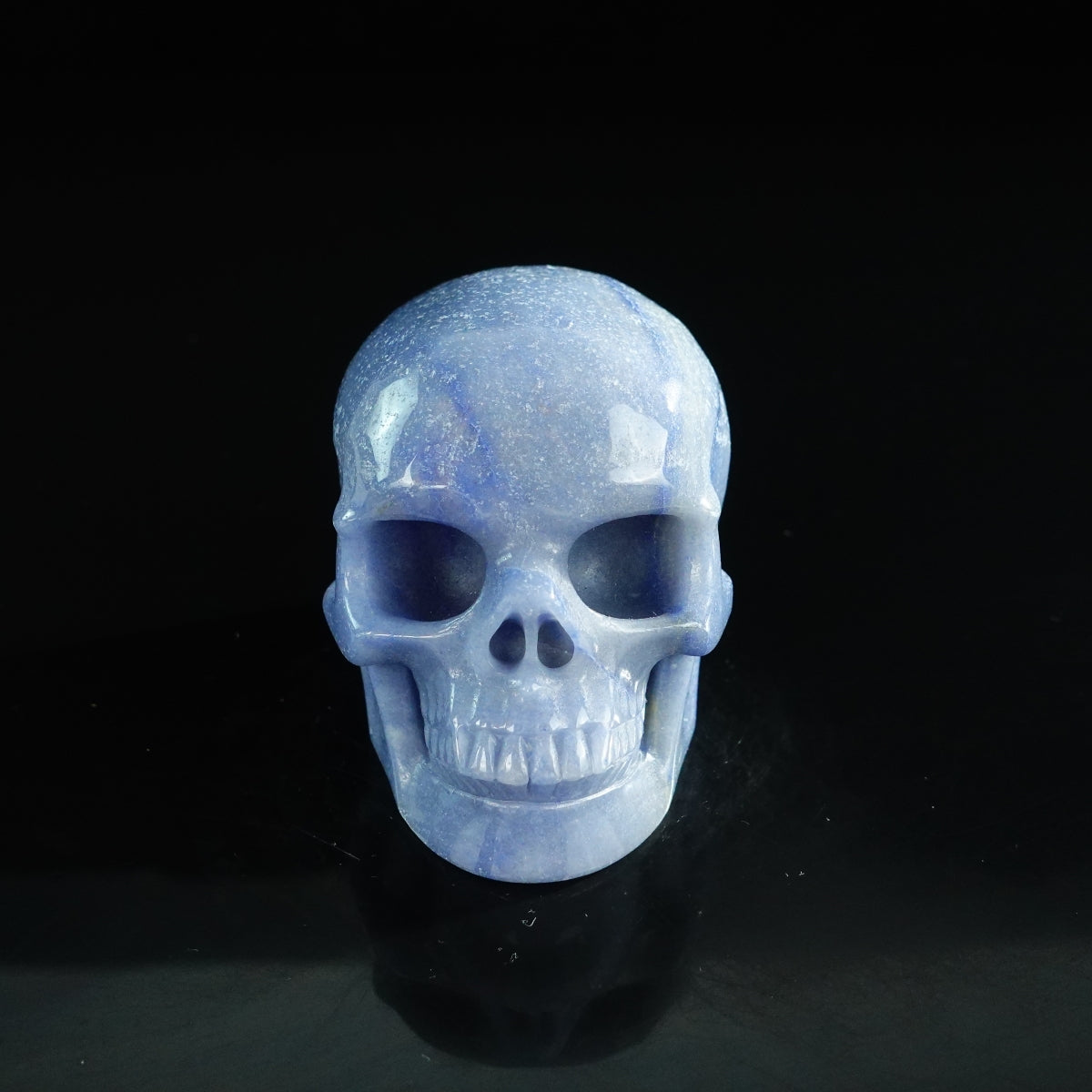 3.0" Blue Aventurine Crystal Skull Carving - Unique Piece #BA05