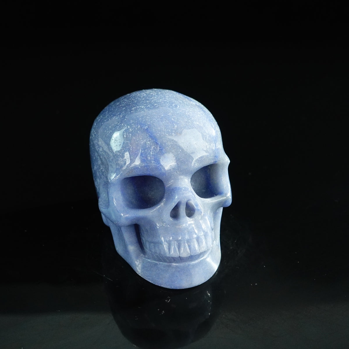 3.0" Blue Aventurine Crystal Skull Carving - Unique Piece #BA05