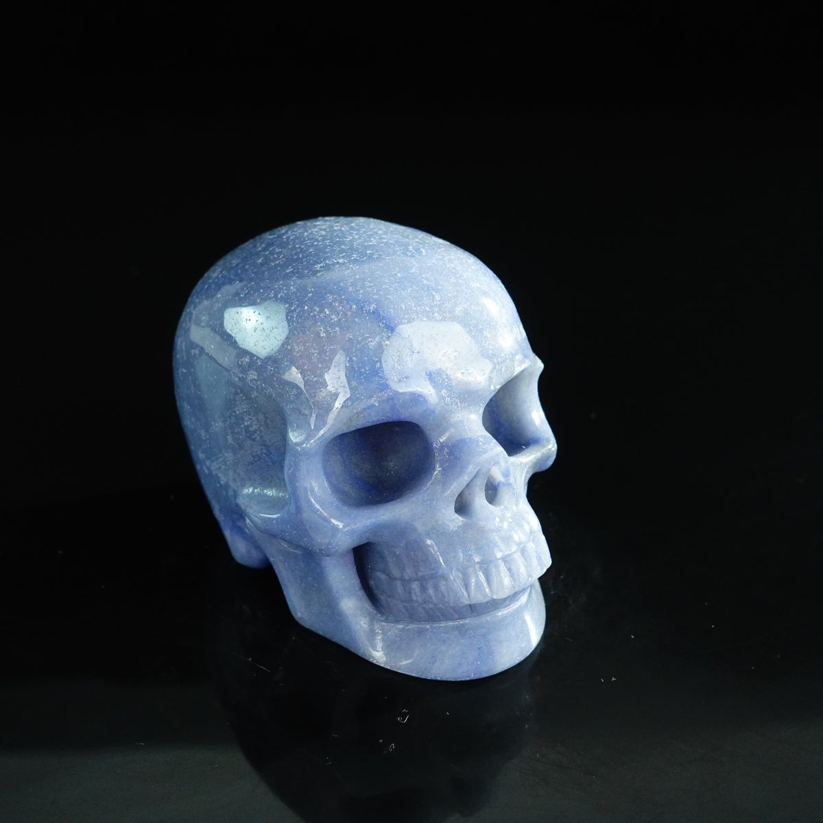 3.0" Blue Aventurine Crystal Skull Carving - Unique Piece #BA05