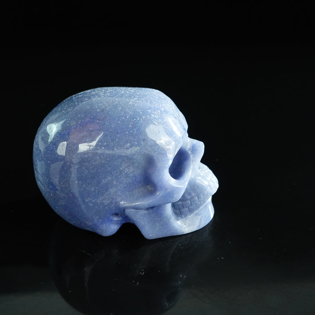 3.0" Blue Aventurine Crystal Skull Carving - Unique Piece #BA05