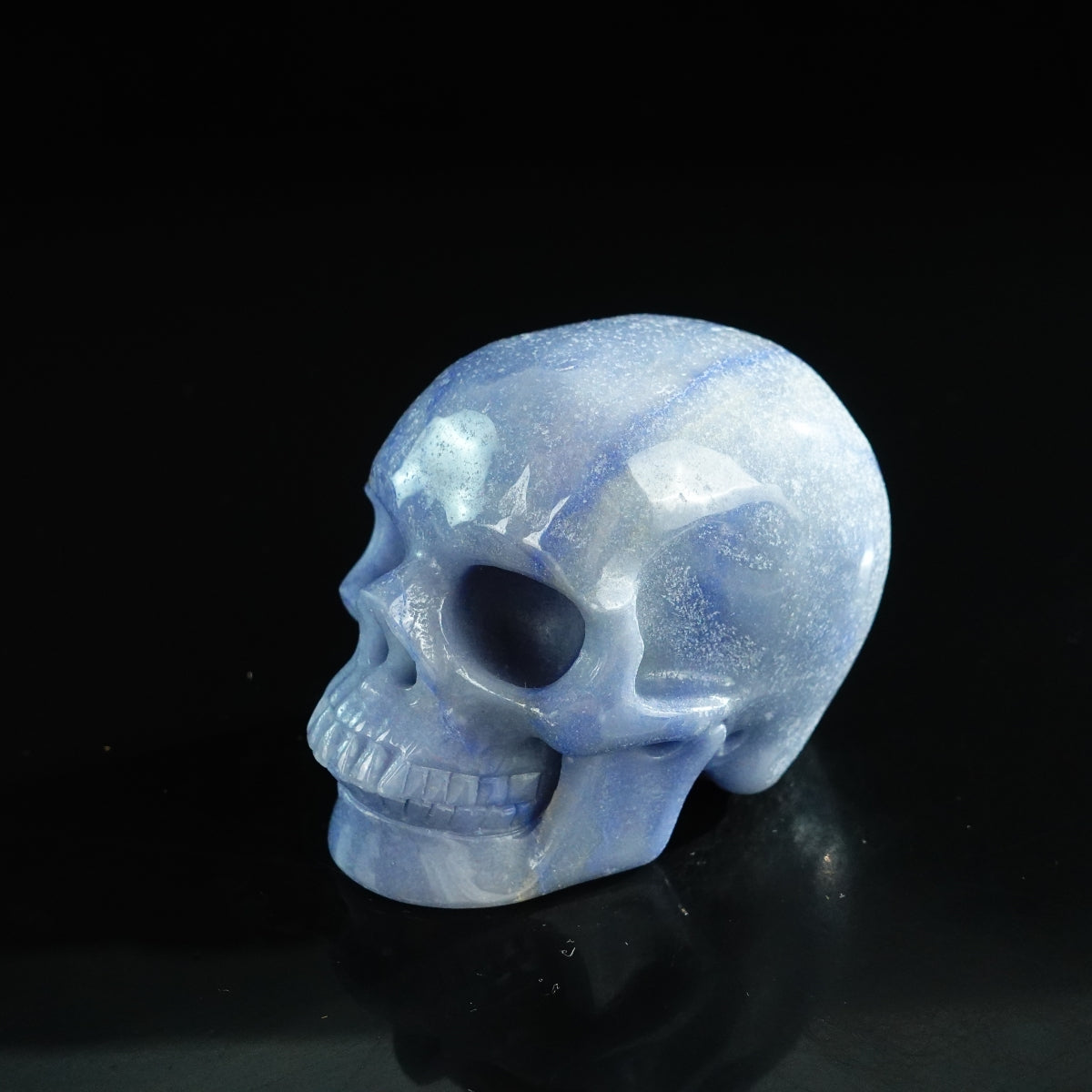 3.0" Blue Aventurine Crystal Skull Carving - Unique Piece #BA05
