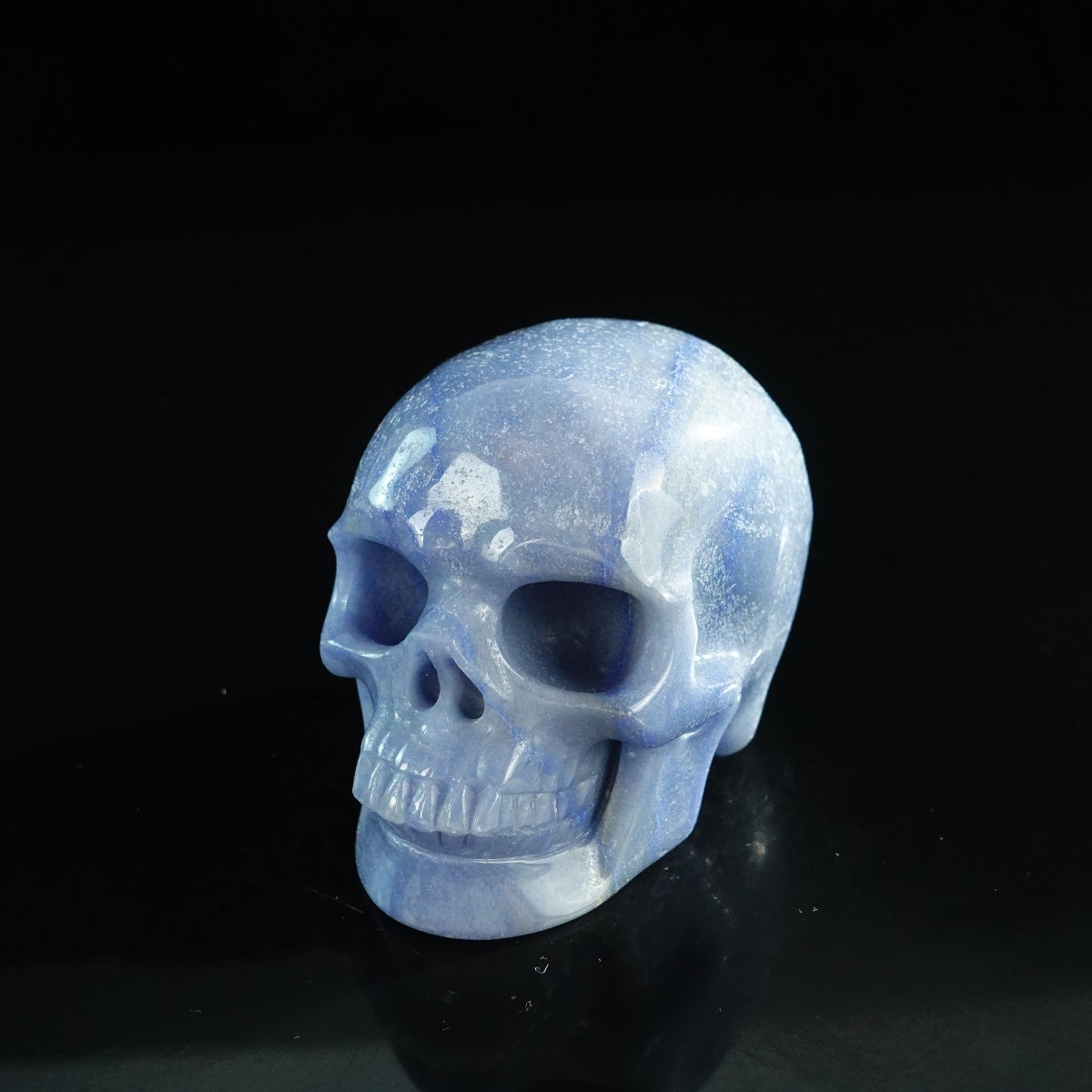 3.0" Blue Aventurine Crystal Skull Carving - Unique Piece #BA05