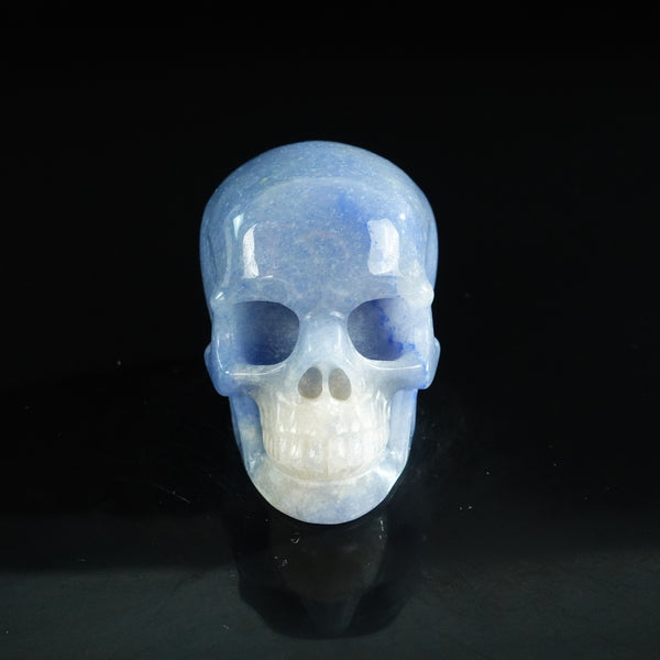 3.0" Blue Aventurine Crystal Skull Carving - Unique Piece #BA06