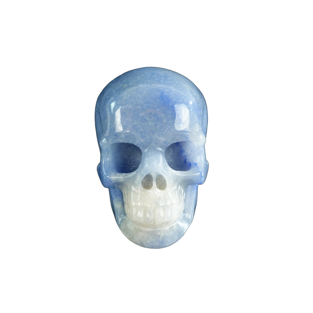 3.0" Blue Aventurine Crystal Skull Carving - Unique Piece #BA06