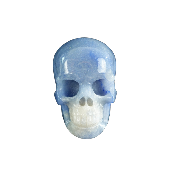 3.0" Blue Aventurine Crystal Skull Carving - Unique Piece #BA06