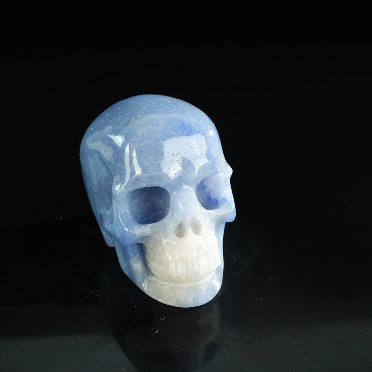 3.0" Blue Aventurine Crystal Skull Carving - Unique Piece #BA06