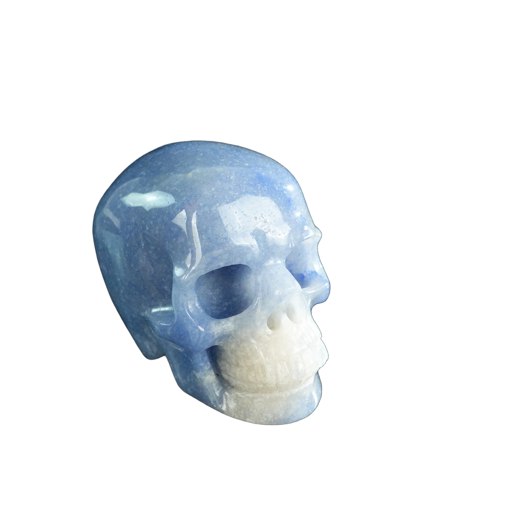 3.0" Blue Aventurine Crystal Skull Carving - Unique Piece #BA06
