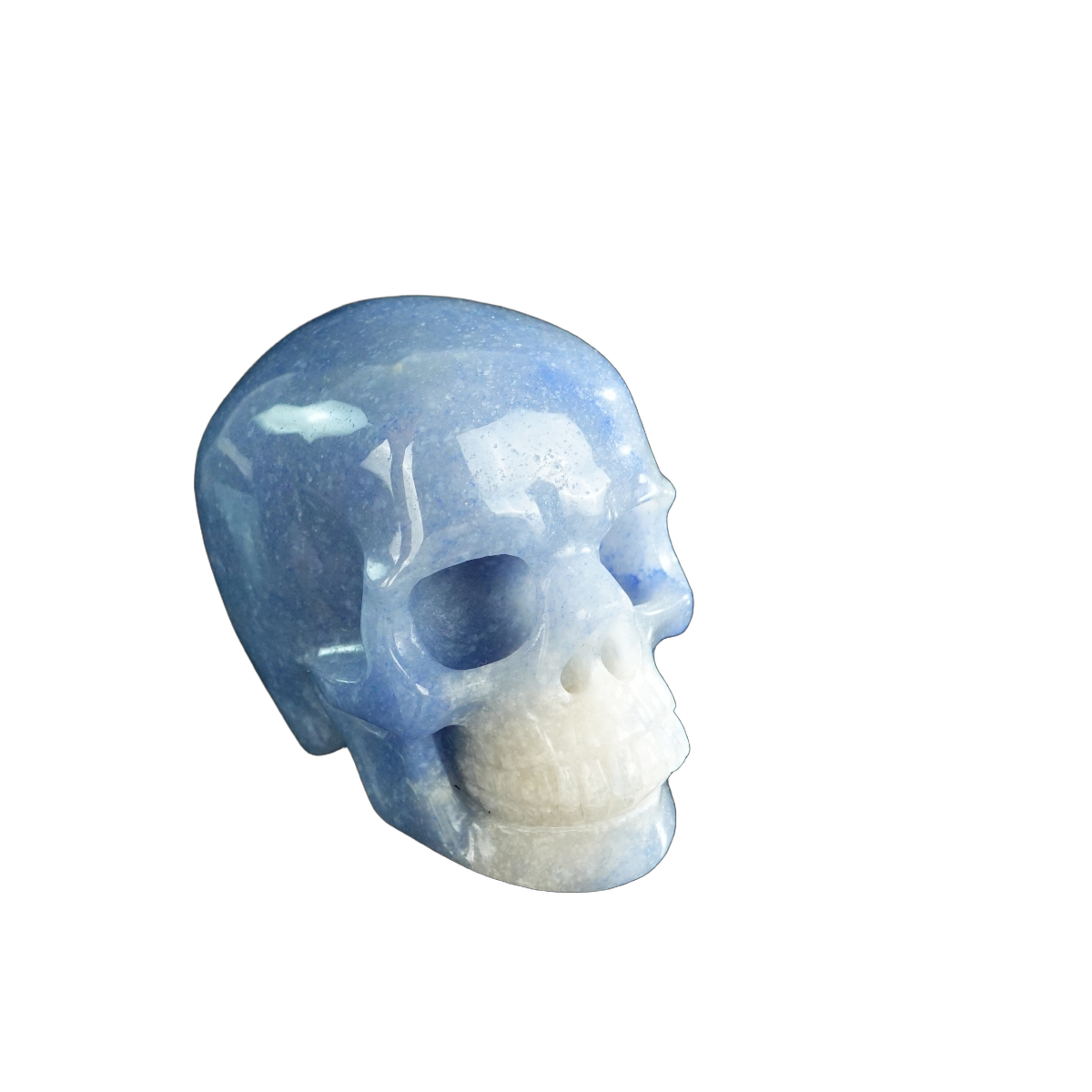 3.0" Blue Aventurine Crystal Skull Carving - Unique Piece #BA06
