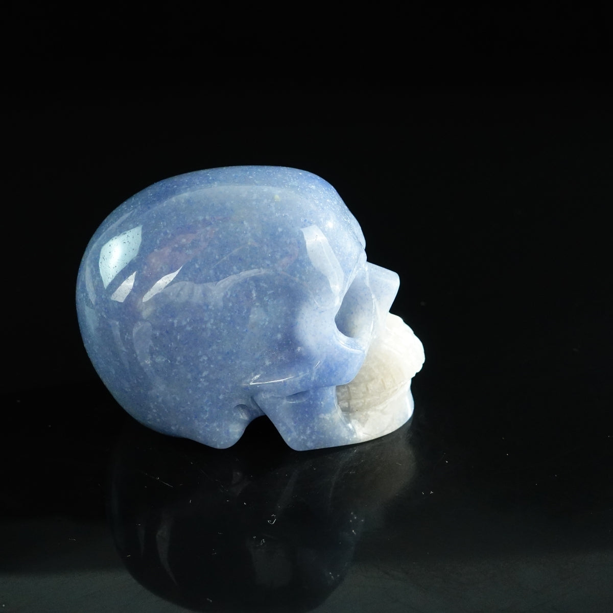 3.0" Blue Aventurine Crystal Skull Carving - Unique Piece #BA06