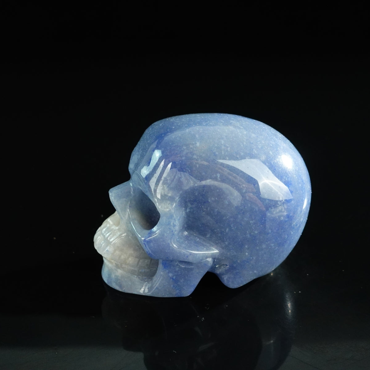 3.0" Blue Aventurine Crystal Skull Carving - Unique Piece #BA06