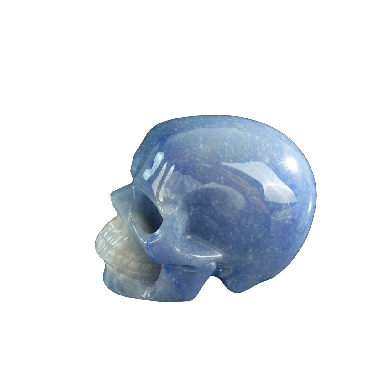 3.0" Blue Aventurine Crystal Skull Carving - Unique Piece #BA06