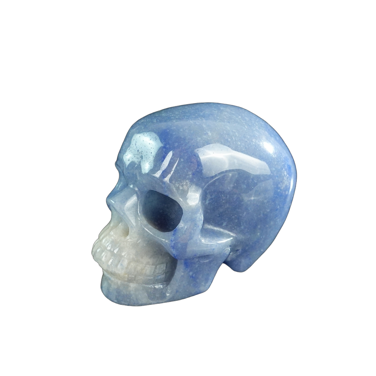 3.0" Blue Aventurine Crystal Skull Carving - Unique Piece #BA06
