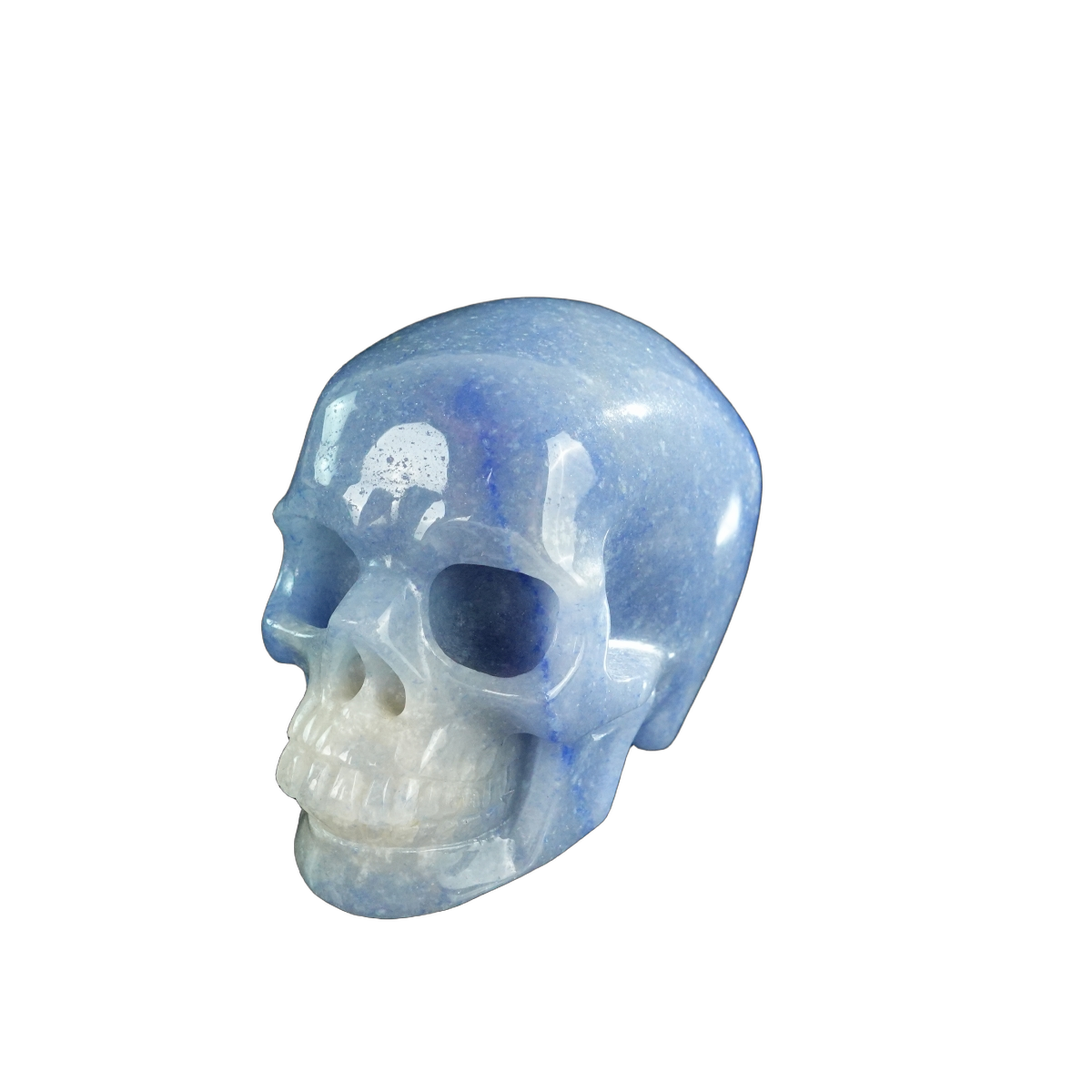 3.0" Blue Aventurine Crystal Skull Carving - Unique Piece #BA06