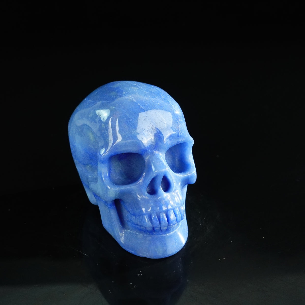 3.0" Blue Aventurine Crystal Skull Carving - Unique Piece #BA07