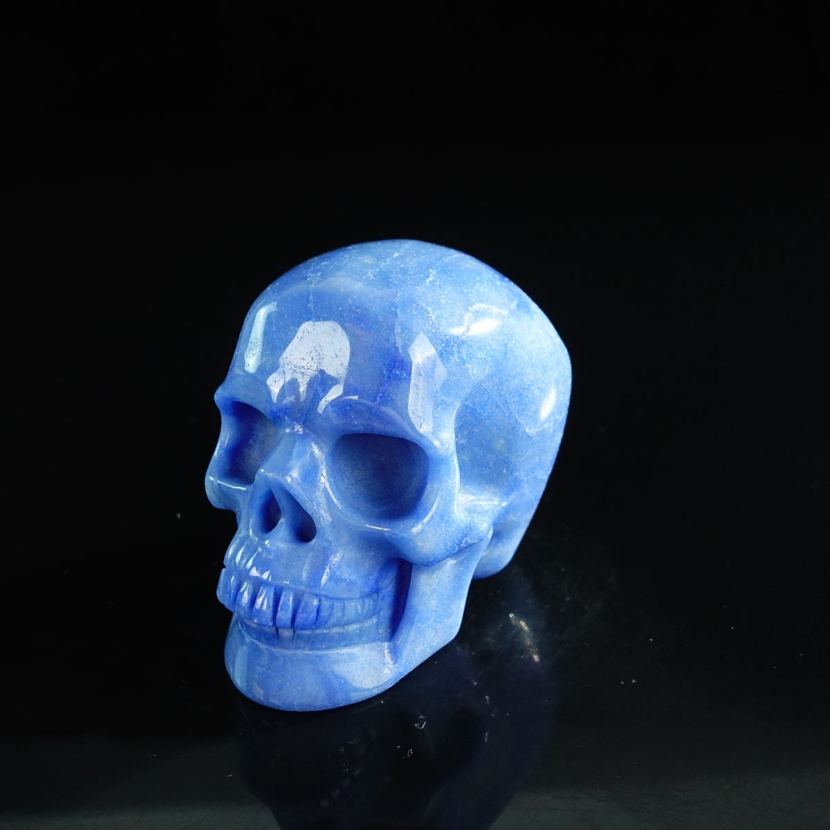 3.0" Blue Aventurine Crystal Skull Carving - Unique Piece #BA07