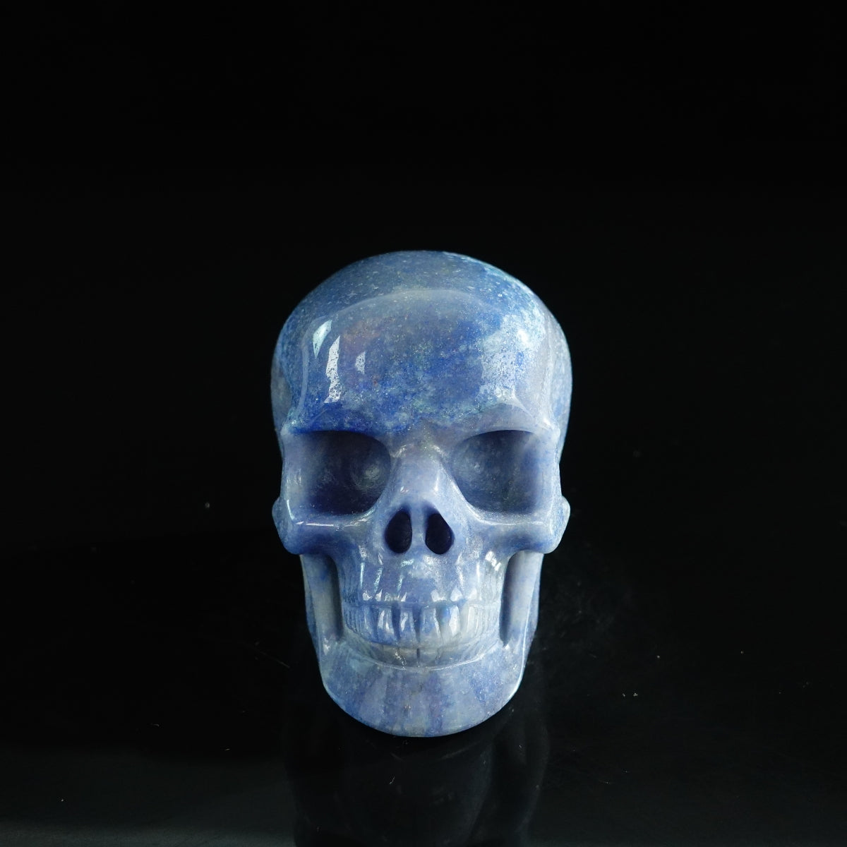 3.0" Blue Aventurine Crystal Skull Carving - Unique Piece #BA08