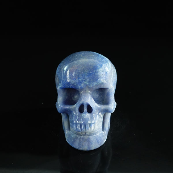 3.0" Blue Aventurine Crystal Skull Carving - Unique Piece #BA08