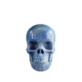 3.0" Blue Aventurine Crystal Skull Carving - Hand Carved Decor