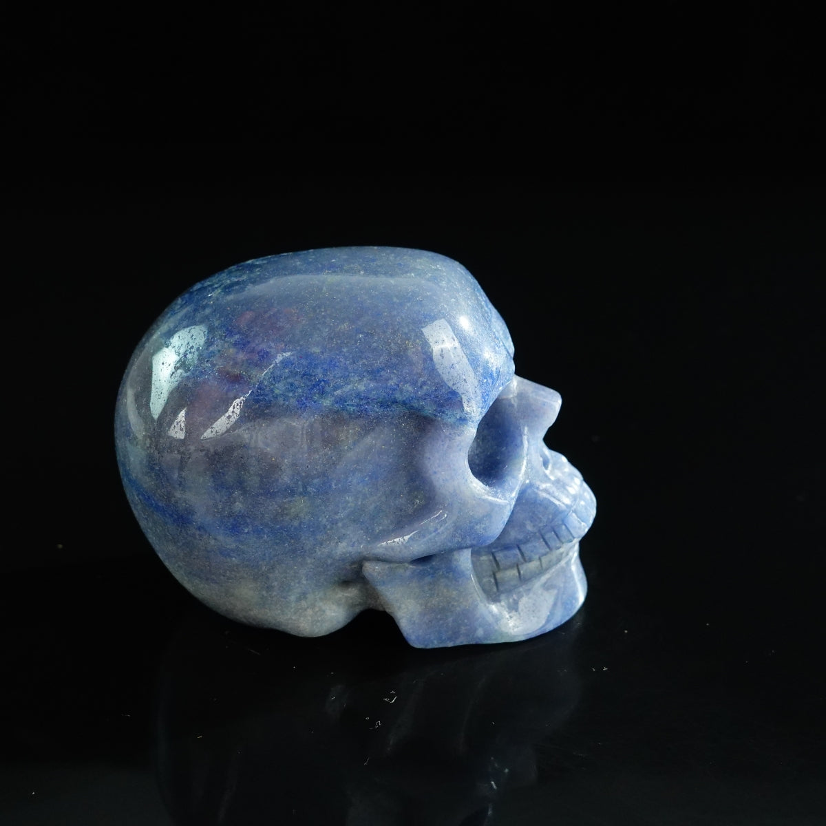 3.0" Blue Aventurine Crystal Skull Carving - Unique Piece #BA08