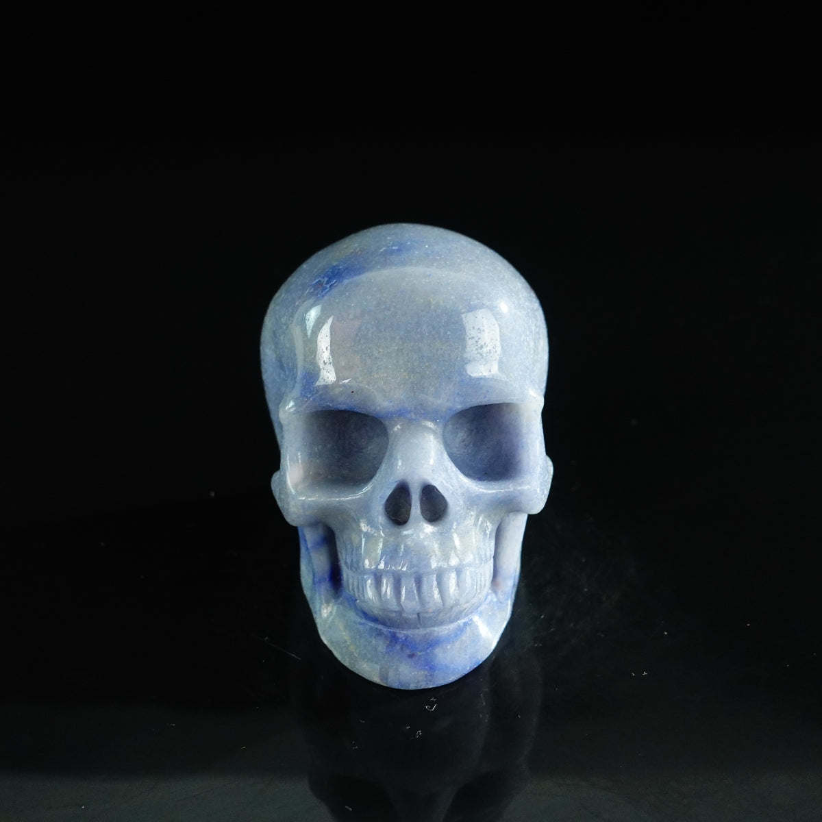 3.0" Blue Aventurine Crystal Skull Carving - Unique Piece #BA09