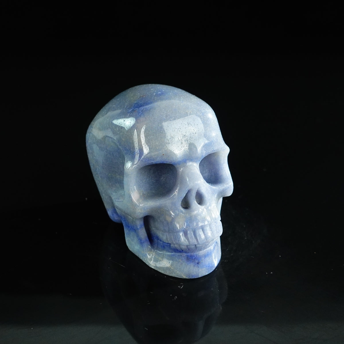 3.0" Blue Aventurine Crystal Skull Carving - Unique Piece #BA09