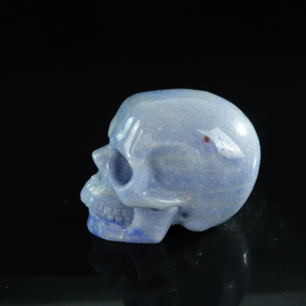 3.0" Blue Aventurine Crystal Skull Carving - Unique Piece #BA09