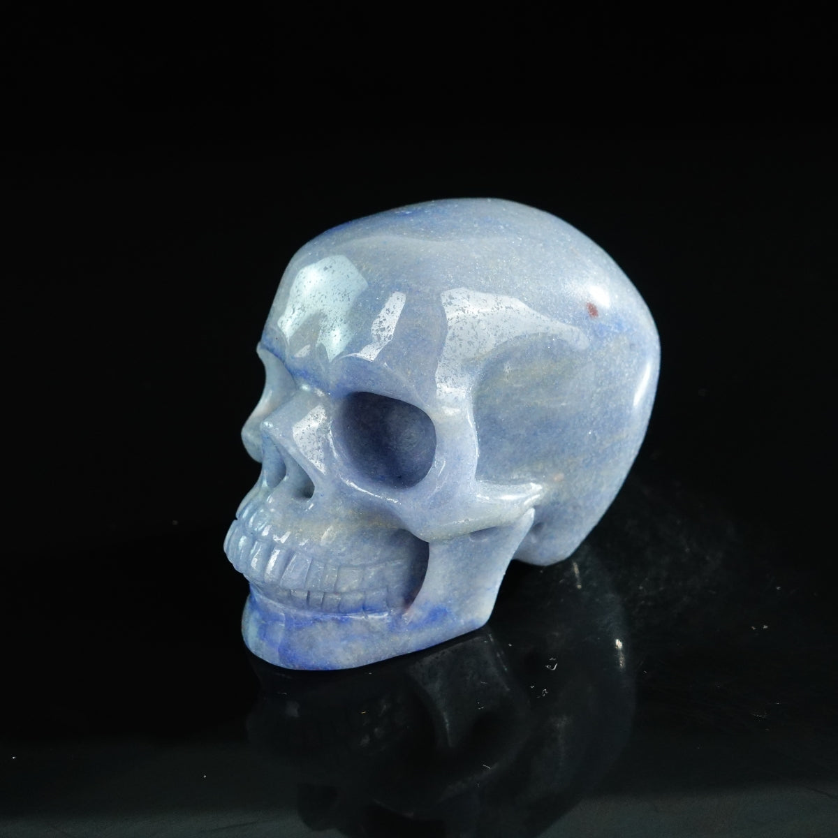 3.0" Blue Aventurine Crystal Skull Carving - Unique Piece #BA09