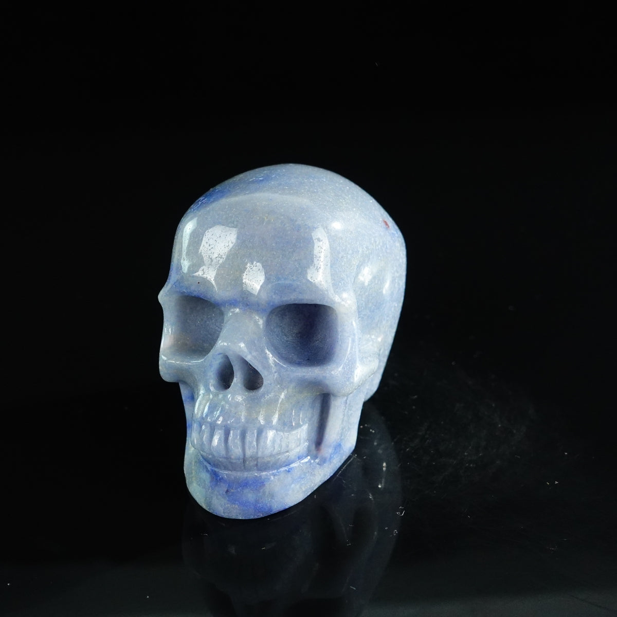 3.0" Blue Aventurine Crystal Skull Carving - Unique Piece #BA09