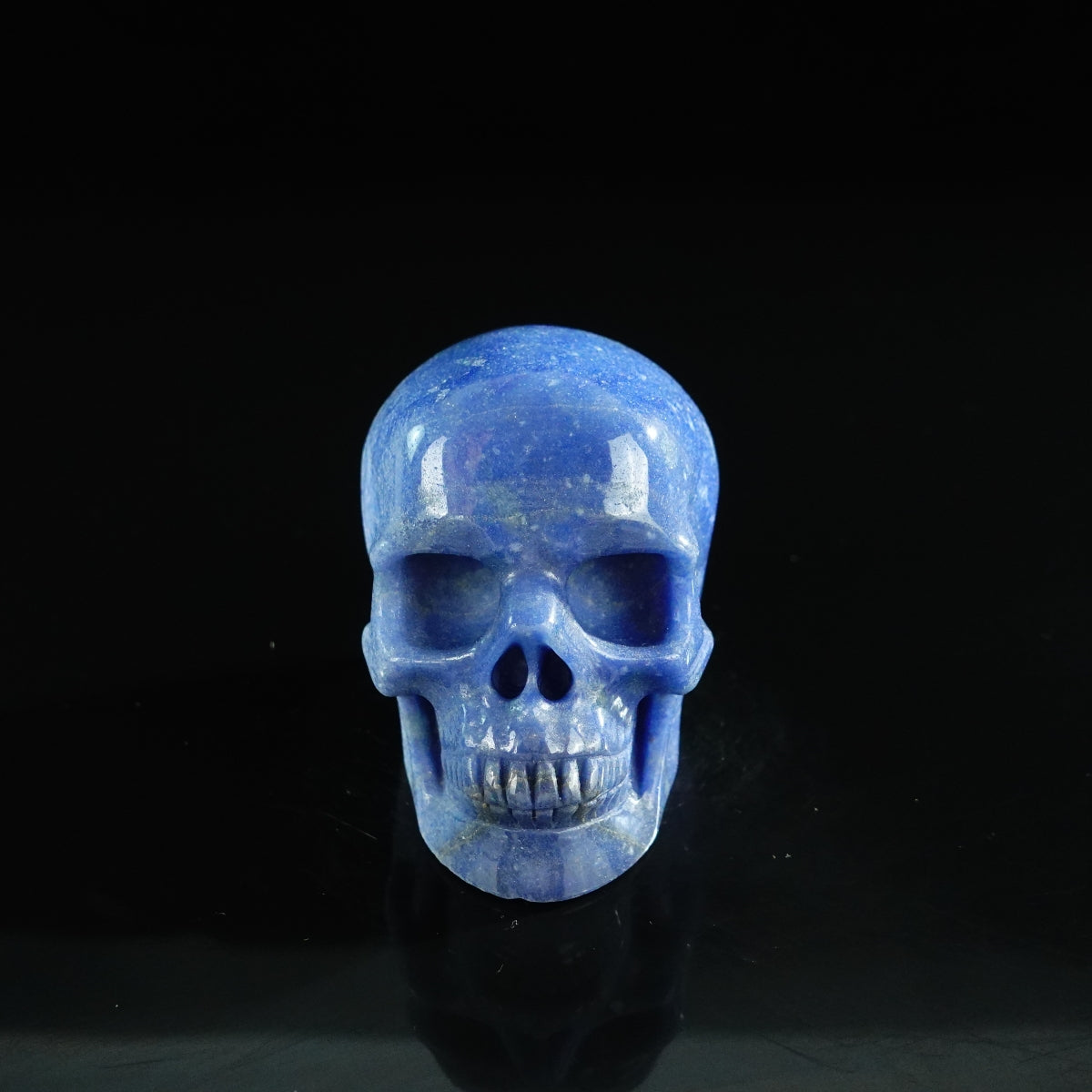 3.0" Blue Aventurine Crystal Skull Carving - Unique Piece #BA11